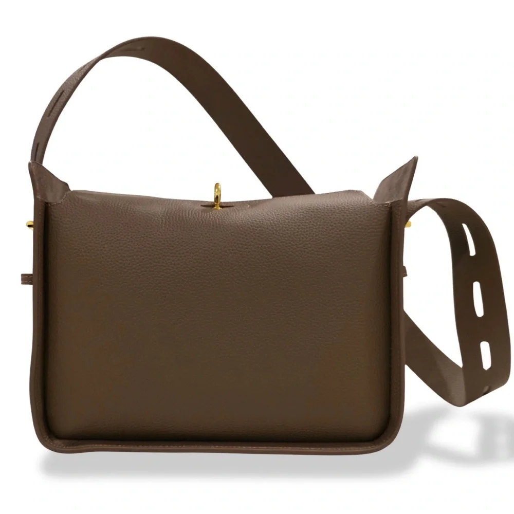 Taylor Essentials Pebbled Leather Structured Crossbody - Picture 1 of 5
